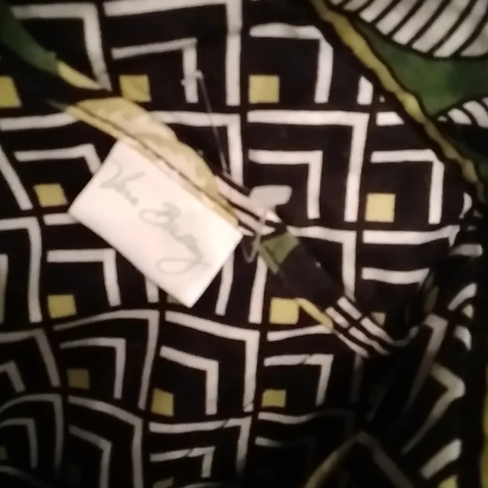 Vera Bradley Purse Handbag La Neon Rose Floral Multicolor Black White Beige